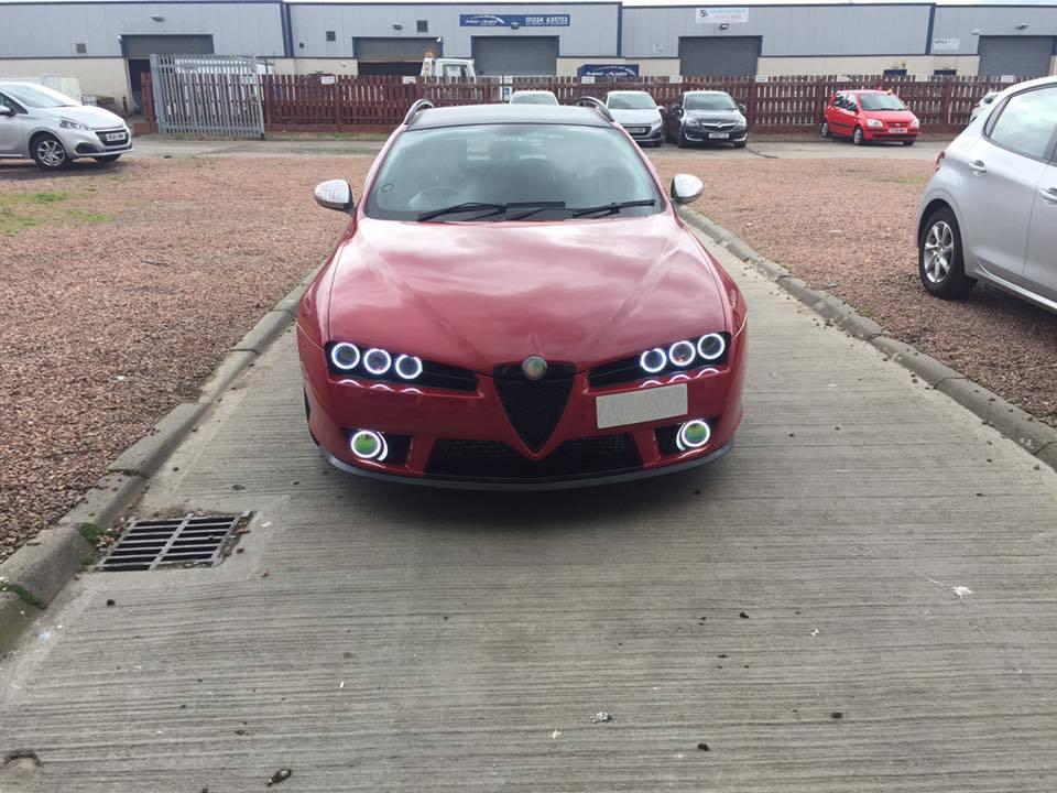 159 Brera Spider CCFL Angel Eyes 6 Rings Halo Ring Excellent Ultra bright illumination