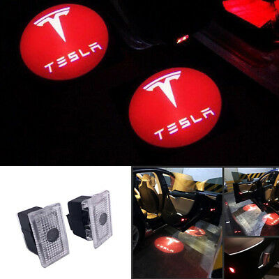 tesla model 3 X S logo door light projector led hologram plug&play