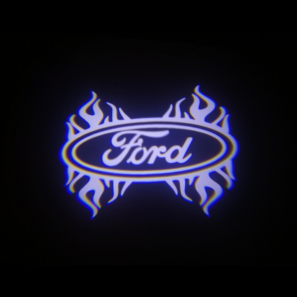 2x Ford Square Mirror light (plug&play) - 10 Logos