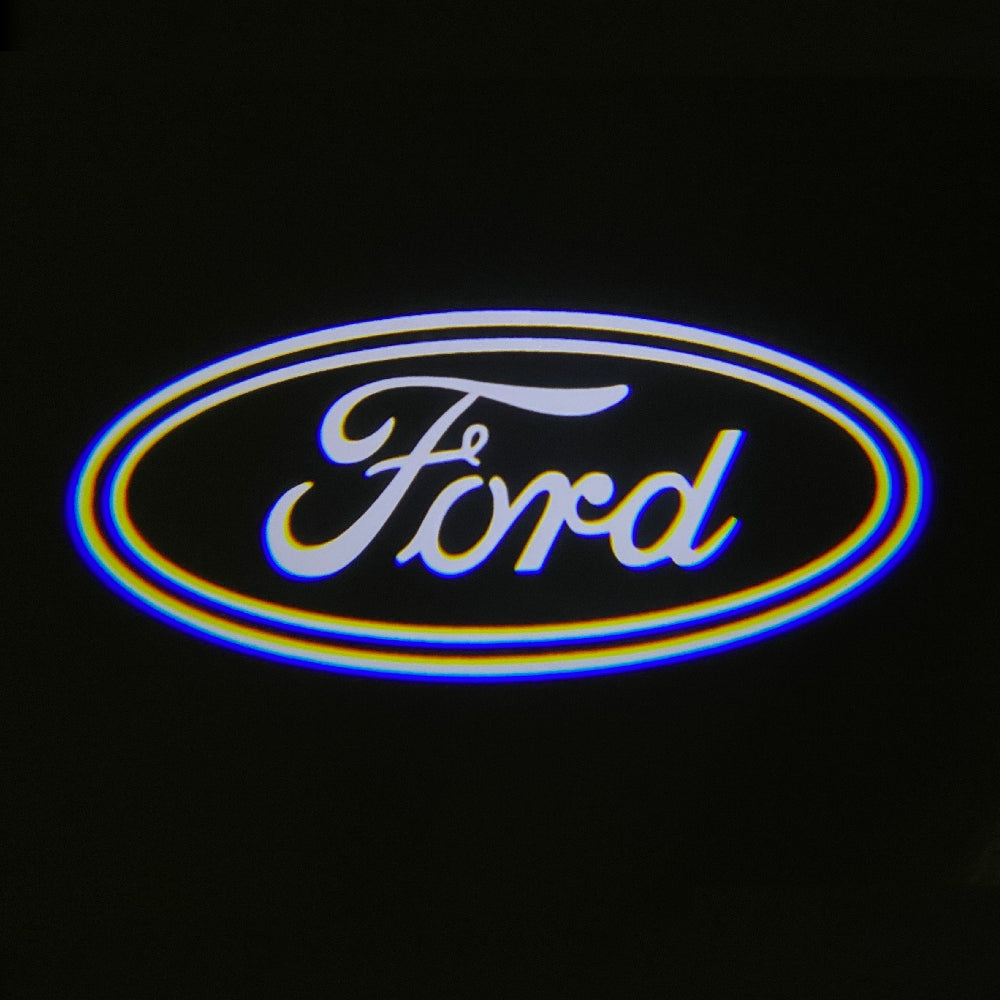 2x Ford Round Mirror light (plug&play) - 24 Logos