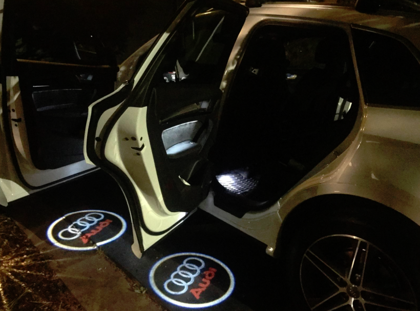 audi logo door led light projector