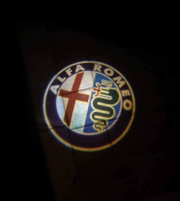 alfa romeo standard logo door led light projector giulia stelvio mito 159 giulietta brera spider plug play