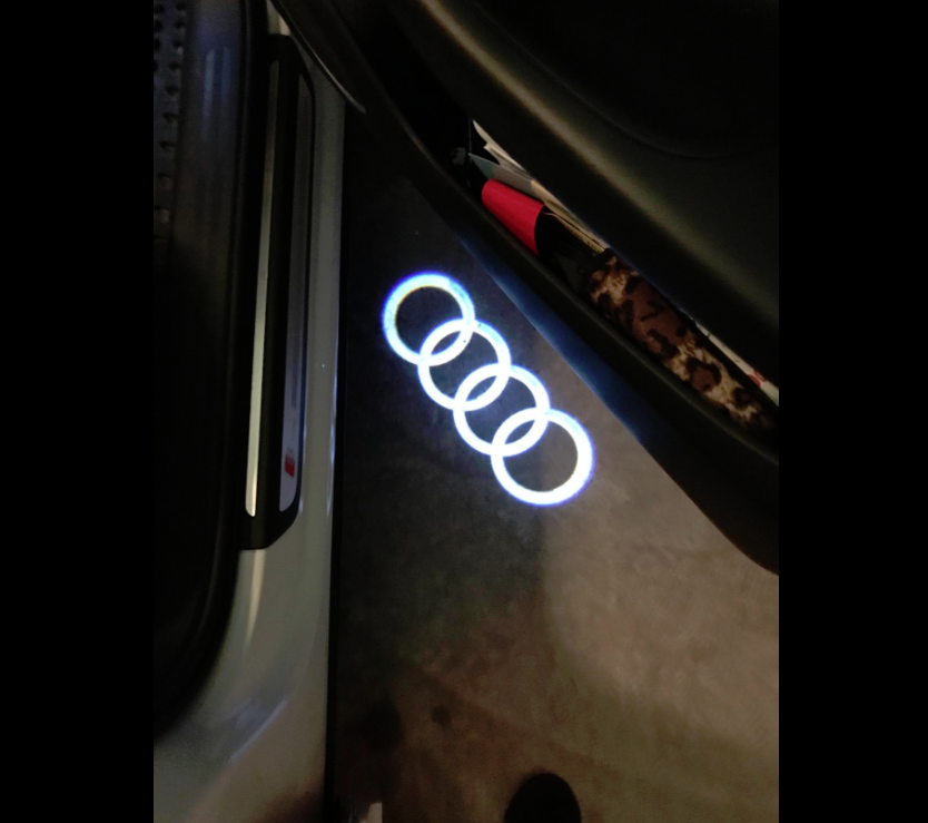 audi logo door led light projector welcome door