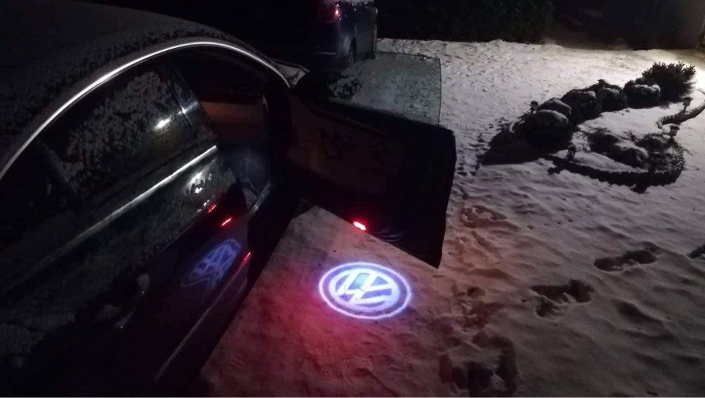 Volkswagen VW logo welcome door light projector led laser plug and play