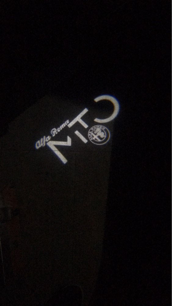 alfa romeo black logo courtesy door light mito