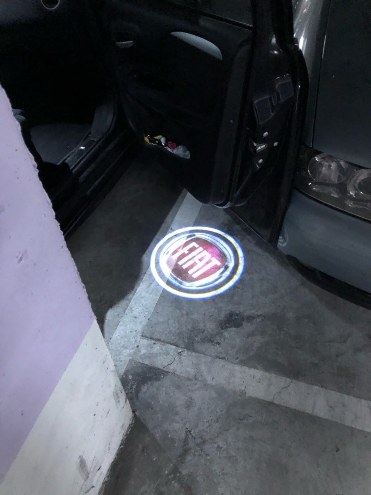 fiat logo courtesy welcome door light projector laser led plug&play oem
