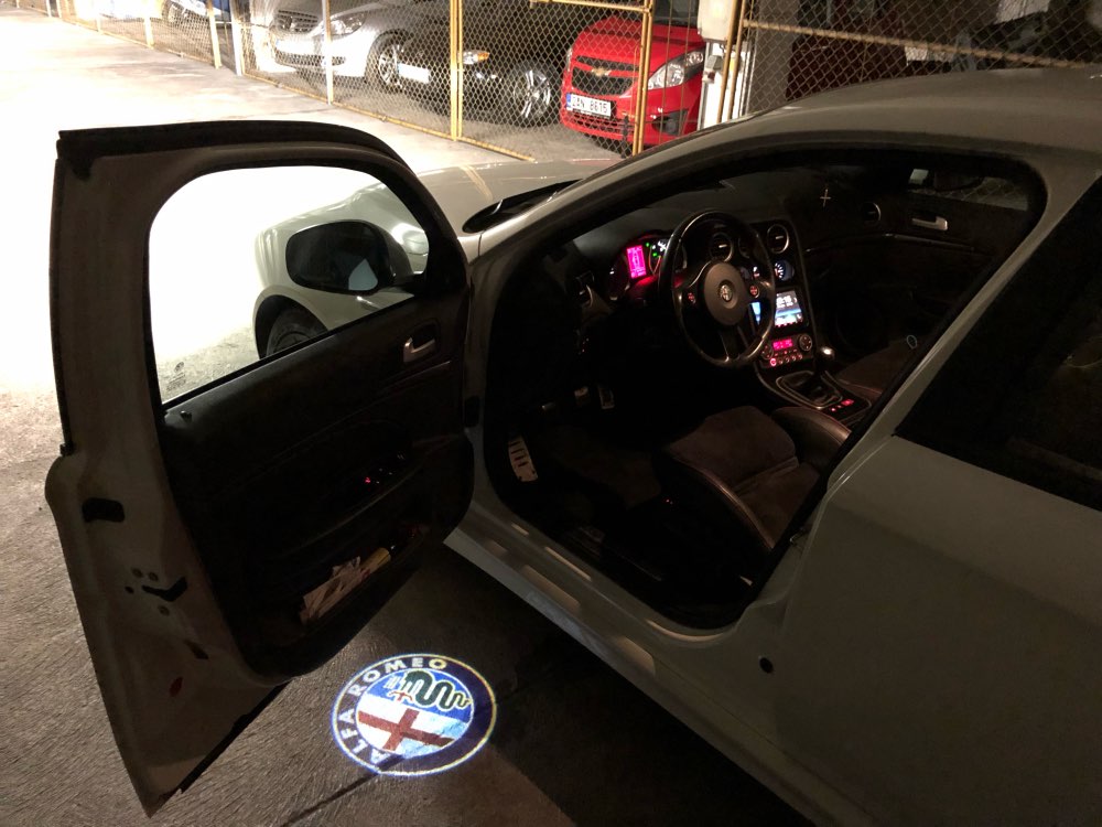 alfa romeo original logo door led light projector giulia stelvio mito 159 giulietta brera spider