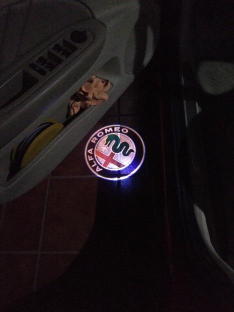 alfa romeo logo giulia stelvio mito 159 giulietta brera spider welcome door light
