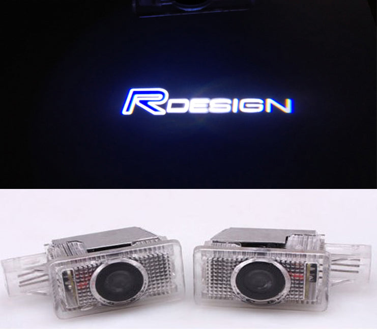 volvo r design logo welcome door light projector led laser plug and play