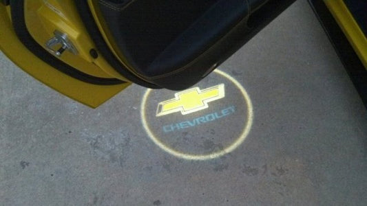 chevrolet logo courtesy door led light projector welcome door plug&play