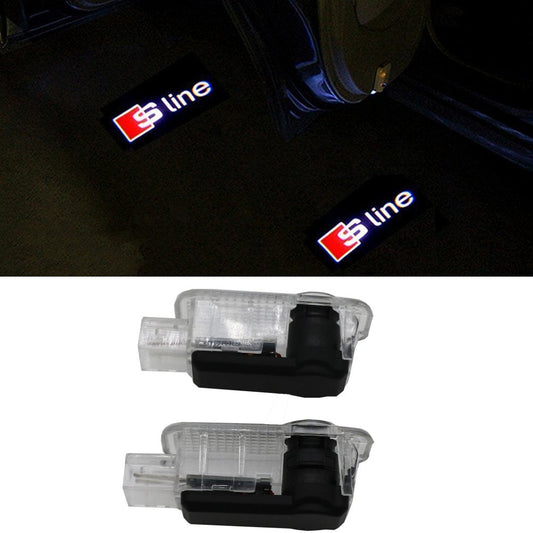 audi sline s line logo door light projector laser led plug and play 1 year warranty