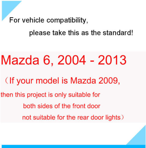 2x MAZDA DOOR LIGHT (PLUG&PLAY)