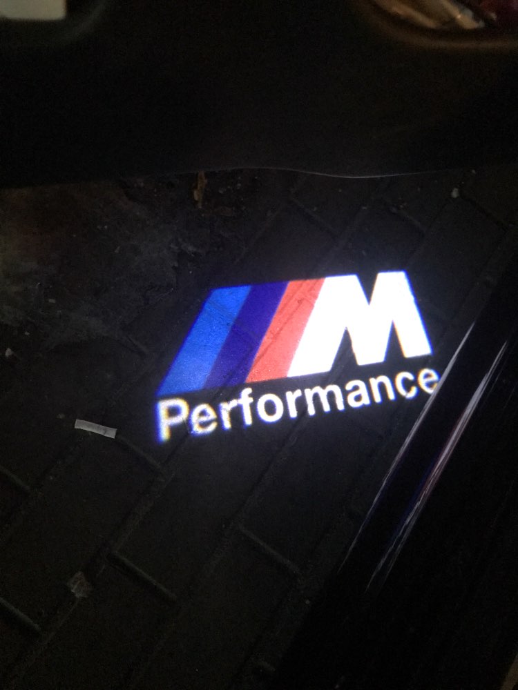 bmw m preformance logo door light projector laser led plug and play 3 5 6 7 x gt z series